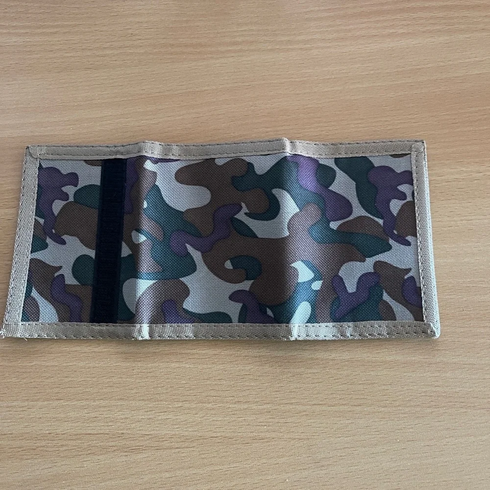 NWT Camouflage Canvas Compact Wallet